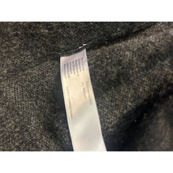 Eileen Fisher Caridgan Open Front Merino Wool Windowpane Plaid Grey Black XS - Picture 7 of 7